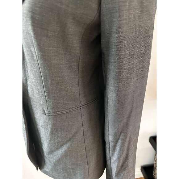 Ann Taylor gray long blazer work new with tags size 00 - Picture 2 of 6
